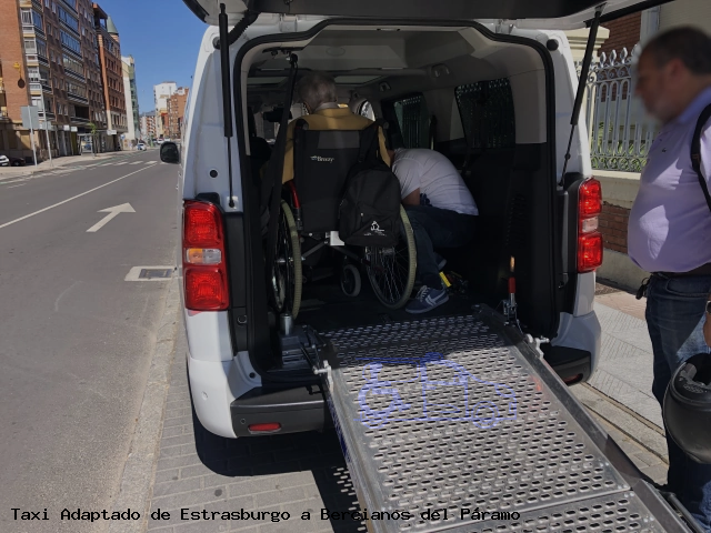 Taxi adaptado de Bercianos del Páramo a Estrasburgo